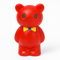 🧸Khola Pata Cute Red Bear Coin Bank For Kids & Adults | Durable Plastic | Money Saving Piggy Bank with Bow Tie Design
