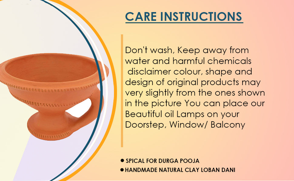 Khola Pata Desi Handmade Natural Clay Dhoop Loban Dani | Dhuni Burner Holder for Puja & Hawan